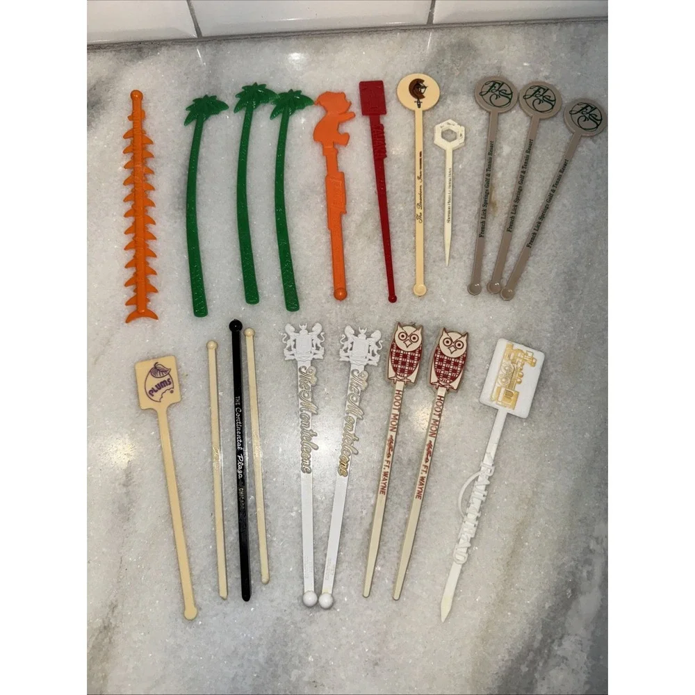 Vintage Hotel/lodges/travel‎ Swizzle Sticks Lot Of 20